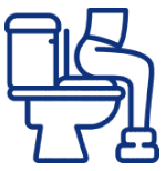 icono persona en el bano